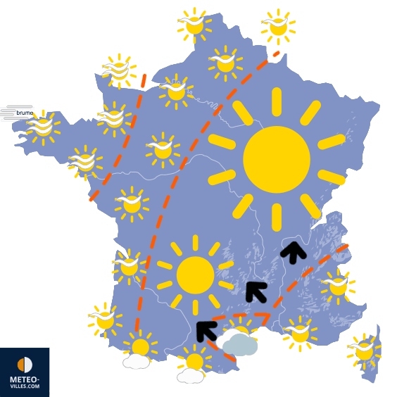 Carte de température France