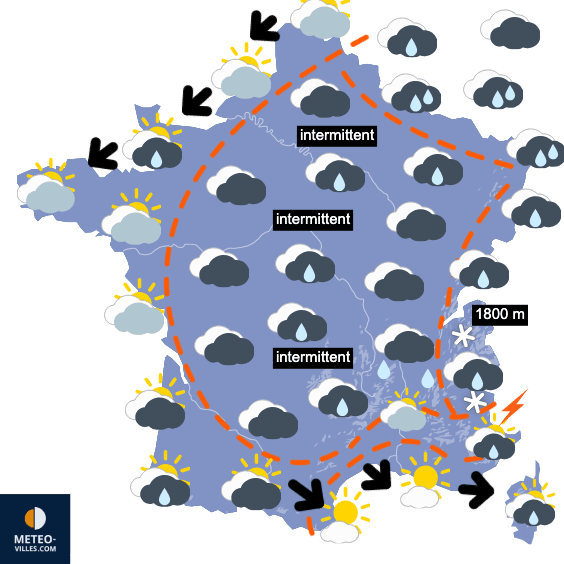 Carte de température France