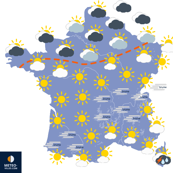 Carte de température France