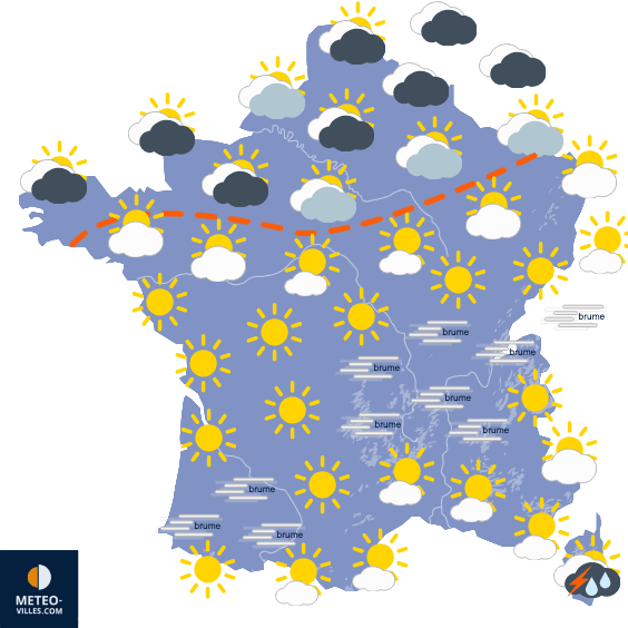 Carte de température France
