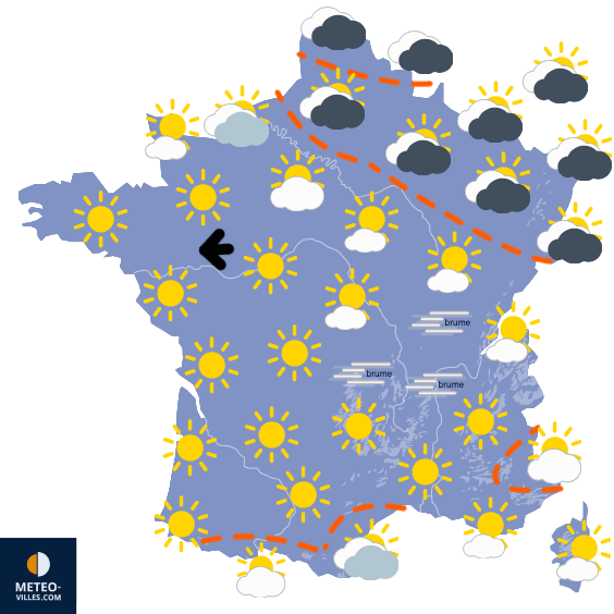 Carte de température France