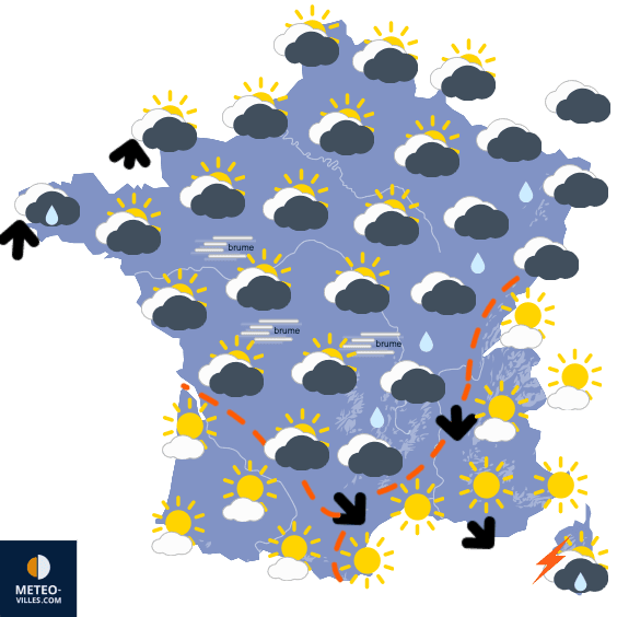 Carte de température France