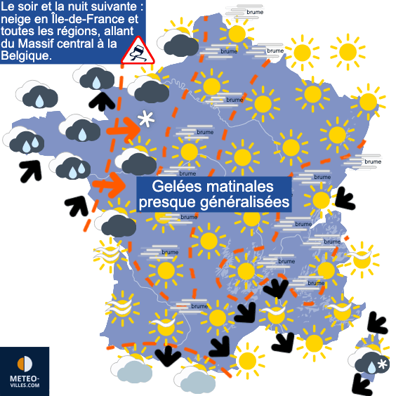 Carte de température France