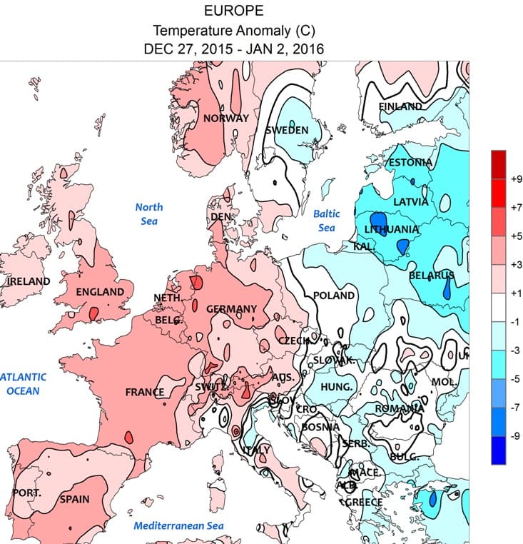 Image d'illustration pour Le froid sur l'Europe de l'Est et la Scandinavie n'atteint pas la France