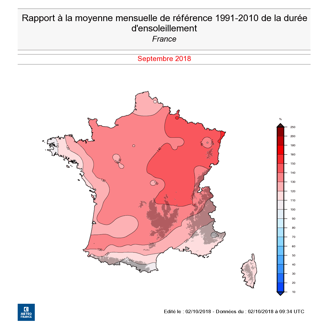Image d'illustration pour Bilan de septembre 2018 : exceptionnellement sec et ensoleillé