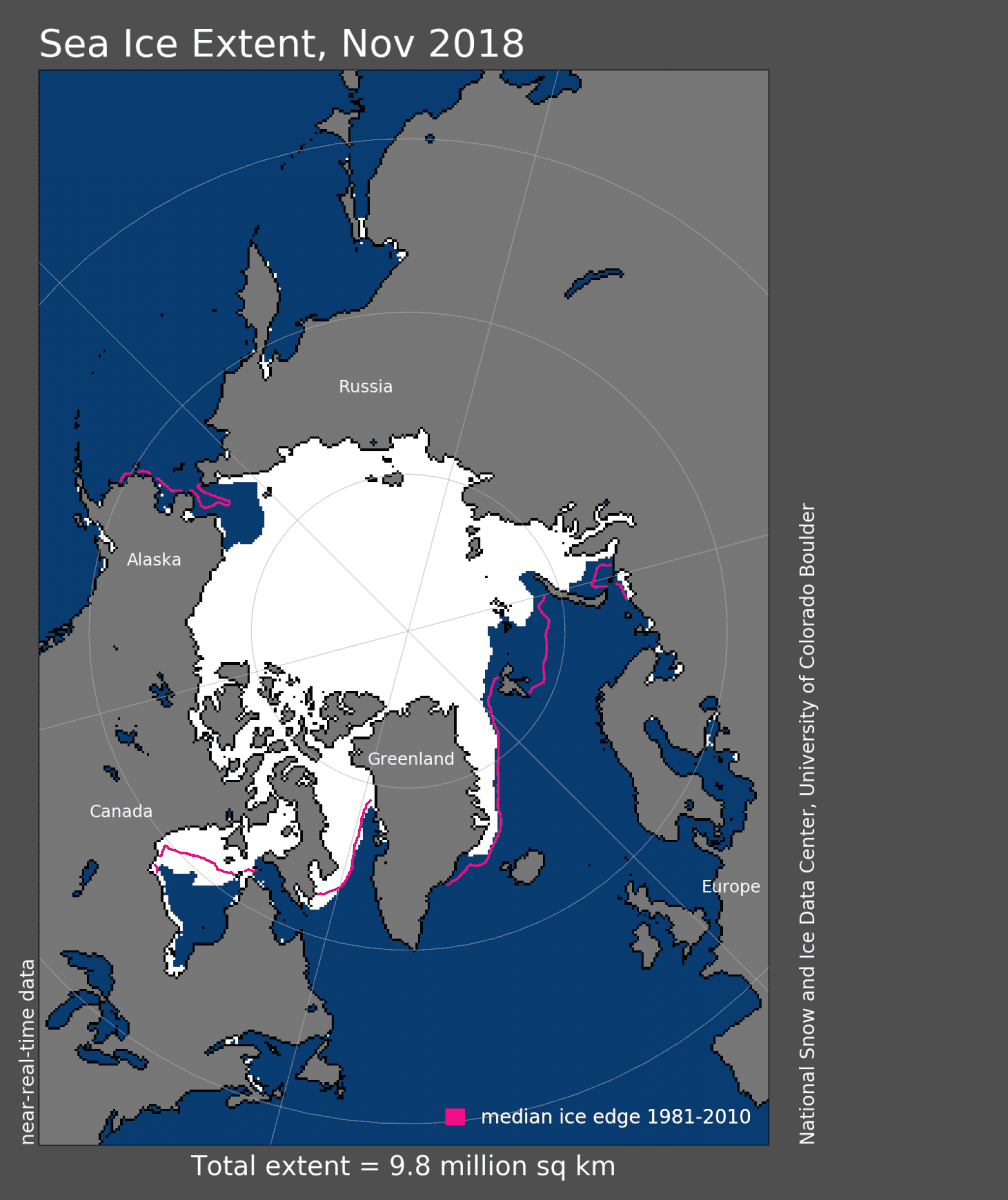 Image d'illustration pour Banquise Arctique : petite amélioration en Novembre