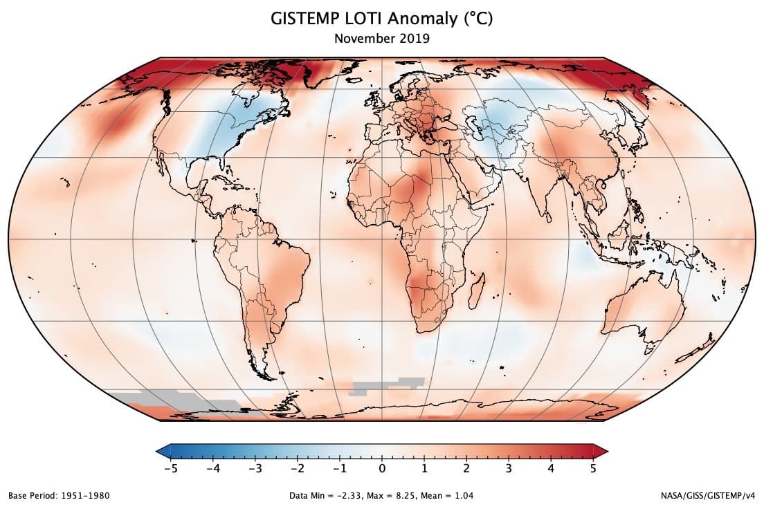 Image d'illustration pour Novembre 2019, 2ème le plus chaud dans le Monde