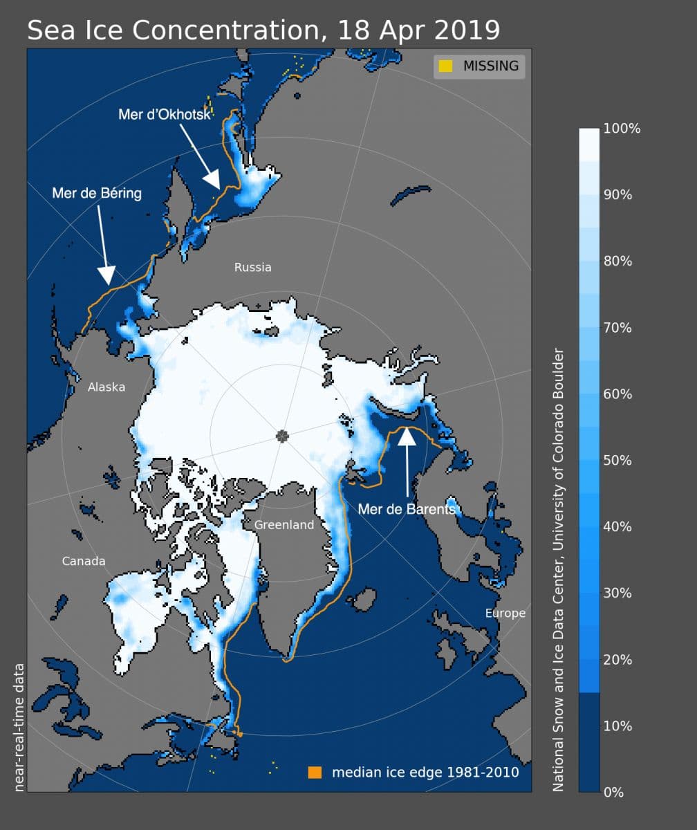 Image d'illustration pour Une banquise Arctique de tous les records en avril !