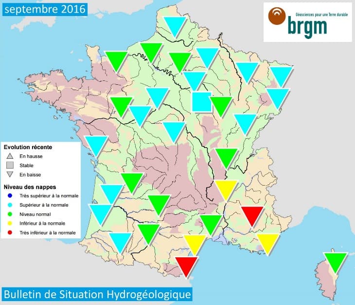 Image d'illustration pour Bulletin de niveaux des nappes phréatiques en septembre