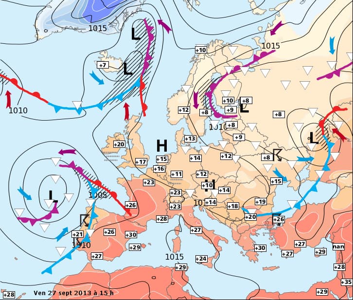 Image d'illustration pour Records de chaleur décadaires près du Massif Central