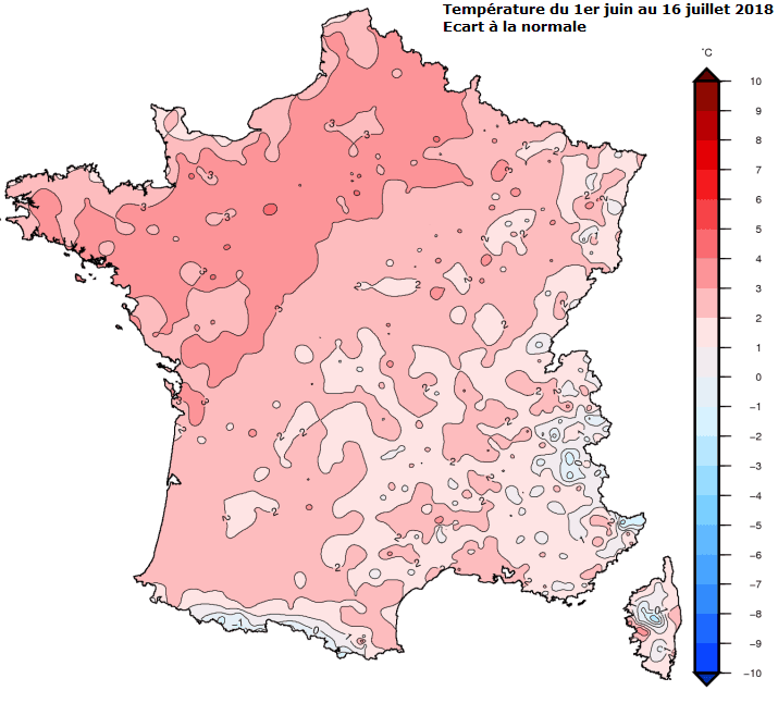 Image d'illustration pour Bilan météo d'un début d'été chaud et orageux