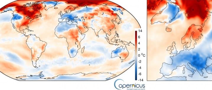 Image d'illustration pour Janvier 2017 : froid en Europe mais doux dans le Monde