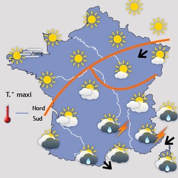 Image d'illustration pour Chaud soleil au Nord & orages par le Sud pour le pont du 8 mai