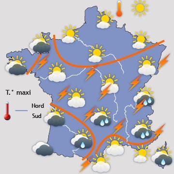 Image d'illustration pour Chaud soleil au Nord & orages par le Sud pour le pont du 8 mai