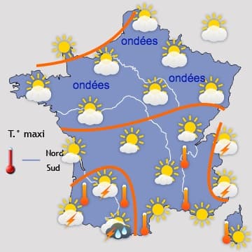 Image d'illustration pour Météo du 14 juillet : chaud et tournant à l'orage