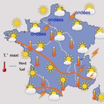Image d'illustration pour Météo du 14 juillet : chaud et tournant à l'orage