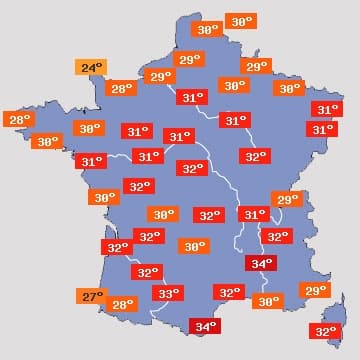 Image d'illustration pour Météo du 14 juillet : chaud et tournant à l'orage