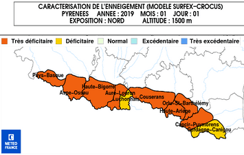 Image d'illustration pour Enneigement sur les Alpes et les Pyrénées début 2019