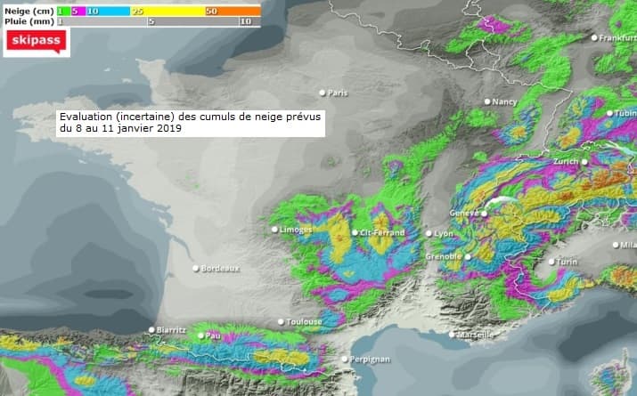 Image d'illustration pour Enneigement sur les Alpes et les Pyrénées début 2019