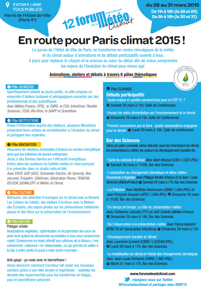 Image d'illustration pour 12ème forum international de la la météo et du climat à Paris