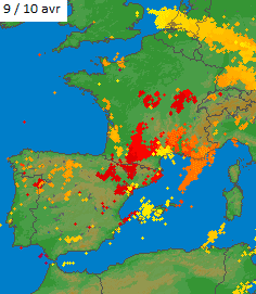 Image d'illustration pour Goutte froide : orages, fortes pluies et crues au Sud