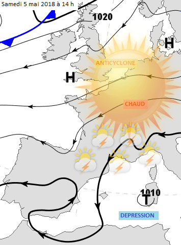 Image d'illustration pour Chaud soleil au Nord & orages par le Sud pour le pont du 8 mai