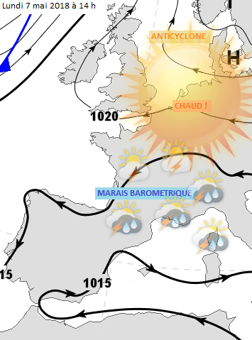 Image d'illustration pour Chaud soleil au Nord & orages par le Sud pour le pont du 8 mai