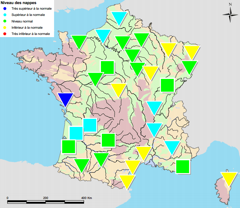 Image d'illustration pour Bilan de niveau des nappes phréatiques