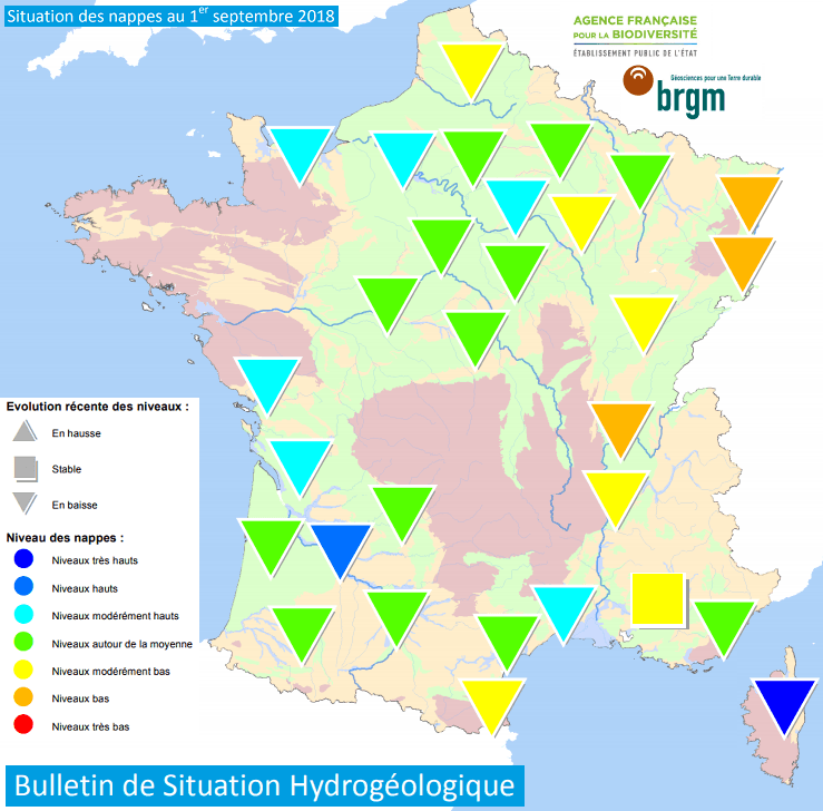 Image d'illustration pour Bulletin de niveaux des nappes phréatiques au 1er septembre