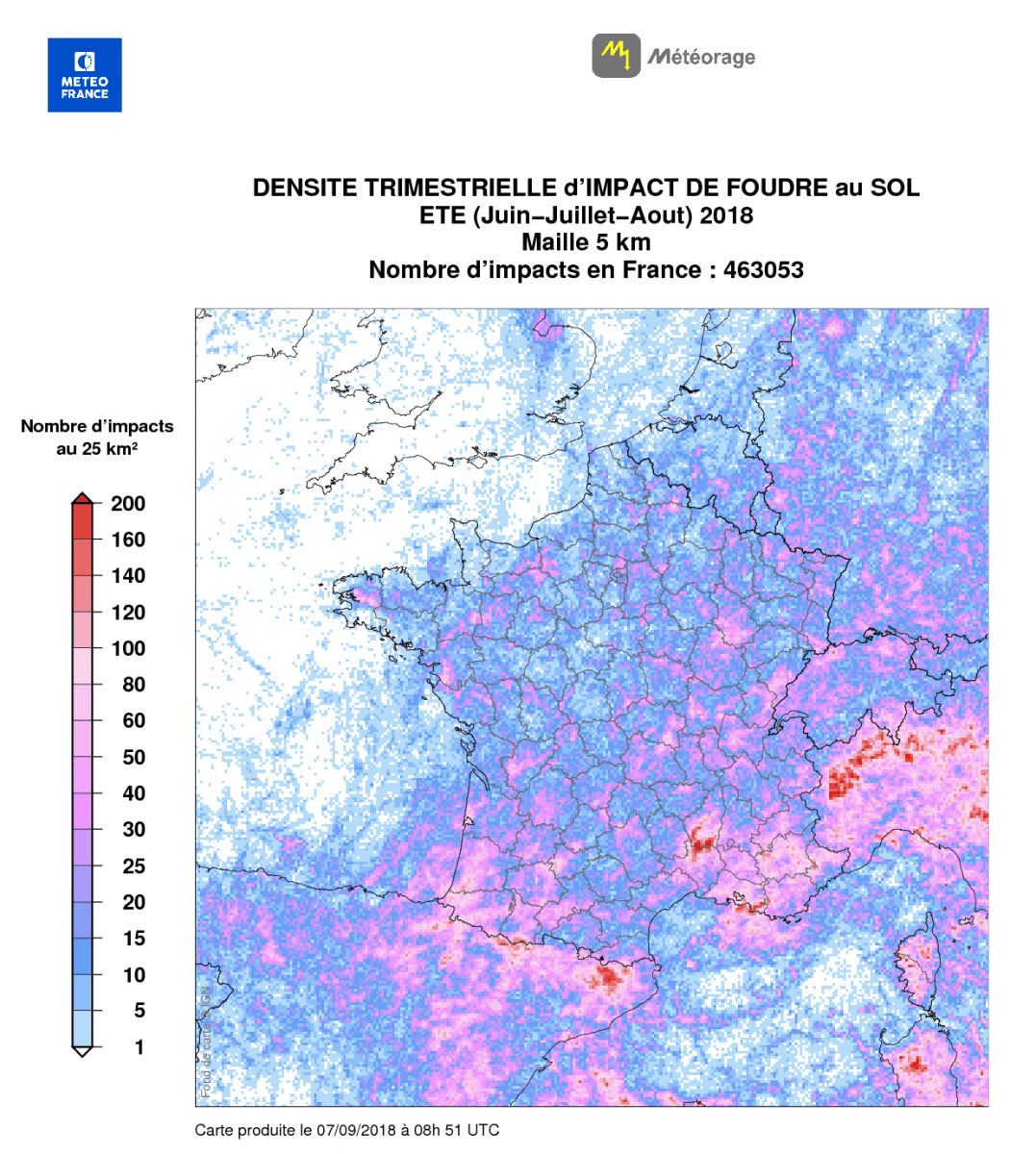 Image d'illustration pour Bilan de l'été 2018 : exceptionnellement chaud et orageux