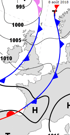 Image d'illustration pour Orages et épisode méditerranéen clôturant la canicule du 7 au 9 août