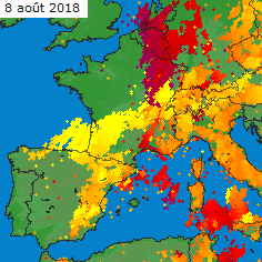 Image d'illustration pour Orages et épisode méditerranéen clôturant la canicule du 7 au 9 août