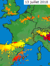 Image d'illustration pour Orages violents mi-juillet au Sud et près de la Méditerranée