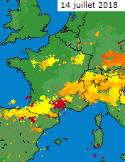 Image d'illustration pour Orages violents mi-juillet au Sud et près de la Méditerranée
