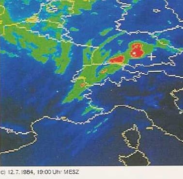 Image d'illustration pour Les terribles orages des 11 & 12 juillet 1984 en France et en Allemagne