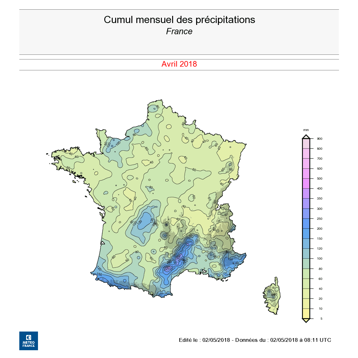 Image d'illustration pour Bilan cartographié du mois d'avril 2018