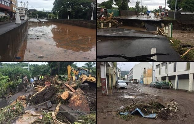 Image d'illustration pour Pluie diluvienne, éboulements et inondations à Tahiti
