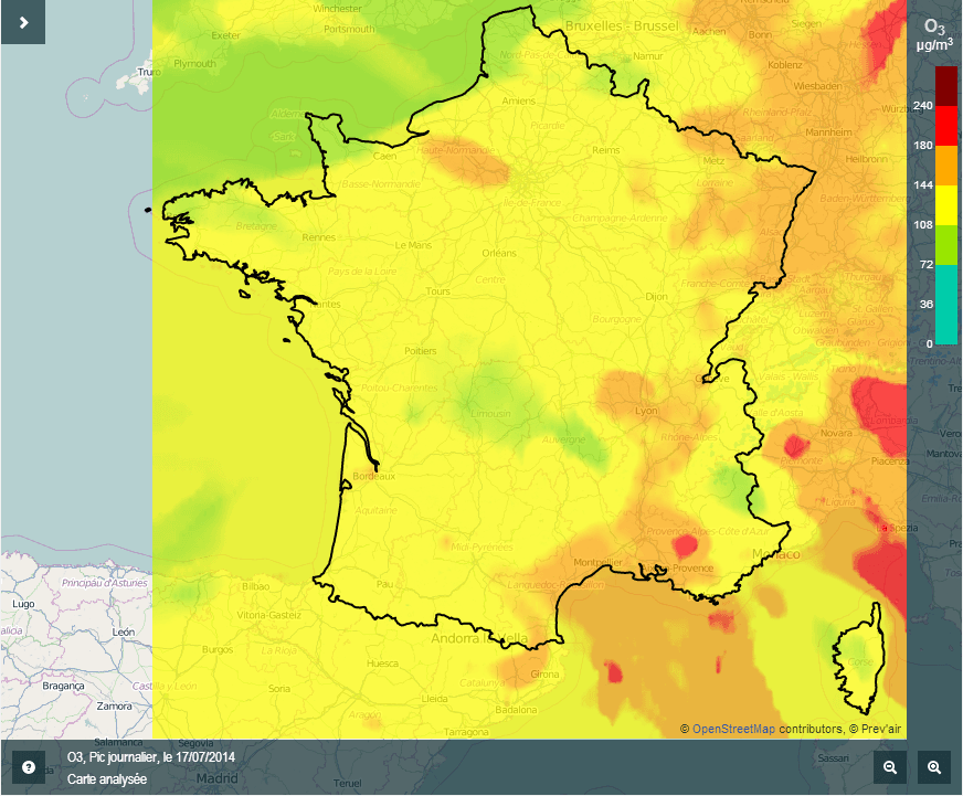 Image d'illustration pour Synthèse de l'épisode de pollution à l'ozone du 17 au 19 juillet