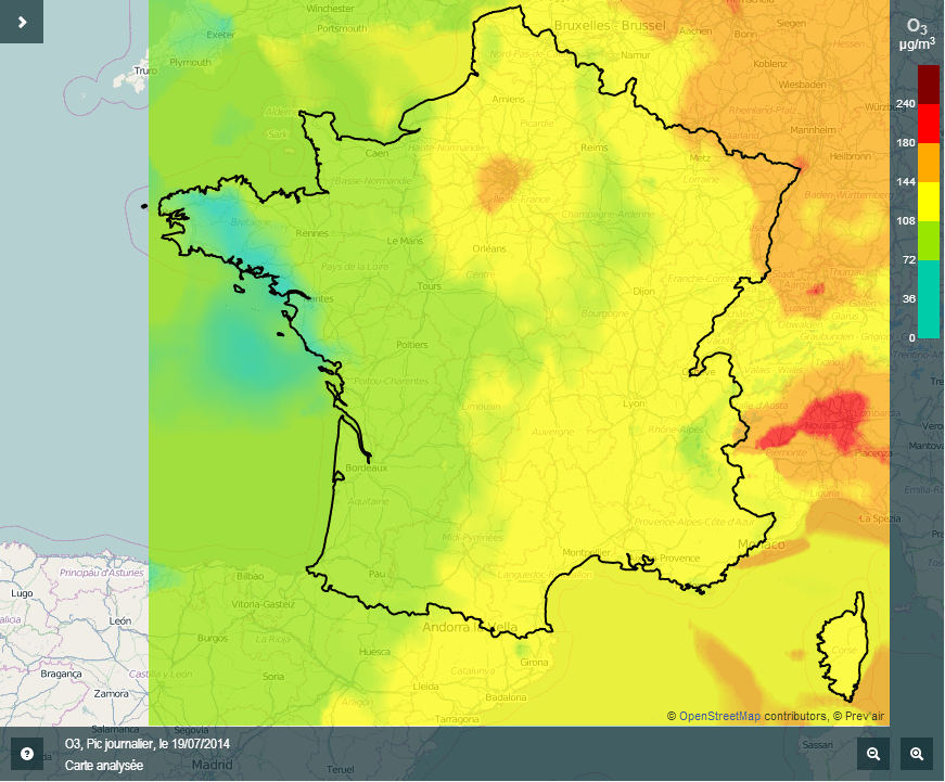 Image d'illustration pour Synthèse de l'épisode de pollution à l'ozone du 17 au 19 juillet
