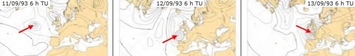 Image d'illustration pour L'ex-ouragan Floyd devenu tempête en France en septembre 1993