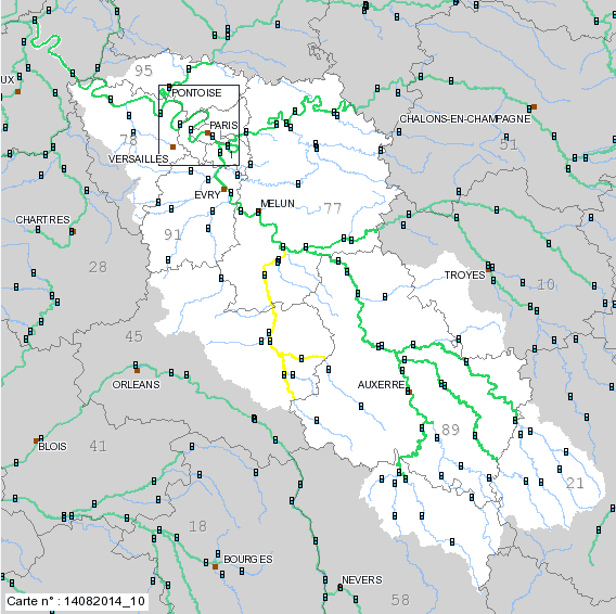Image d'illustration pour Crue modérée du Loing (Loiret - Seine et Marne) suite aux fortes pluies