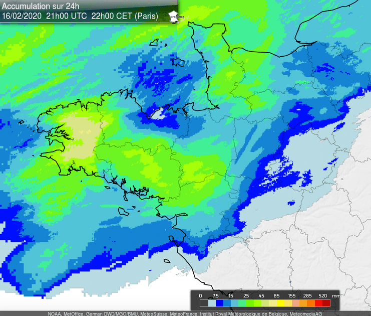 Image d'illustration pour Tempête Dennis : vents violents, fortes pluies et douceur au programme