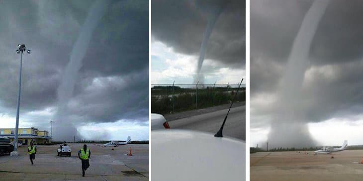 Image d'illustration pour Tornade sur un aéroport aux Bahamas